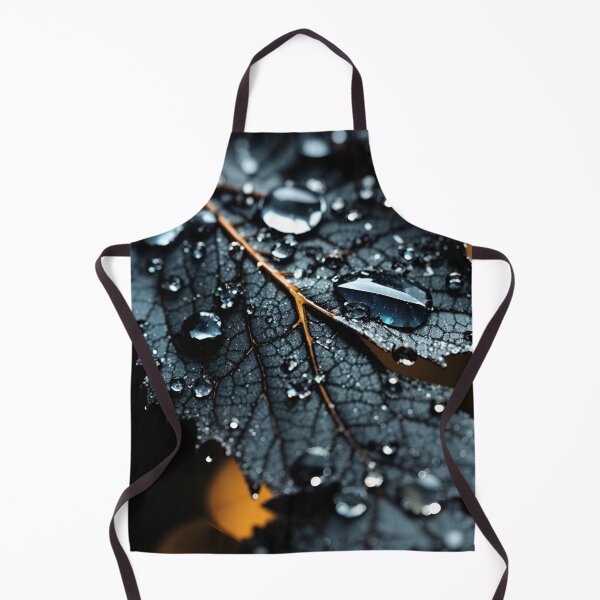 Item preview, Glistening Noir: Black Leaf and Dewdrops designed and sold by irosh madushan.
