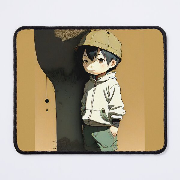 Item preview, Anime with little boy wearing hoodie standing by a tree designed and sold by JustStraight.