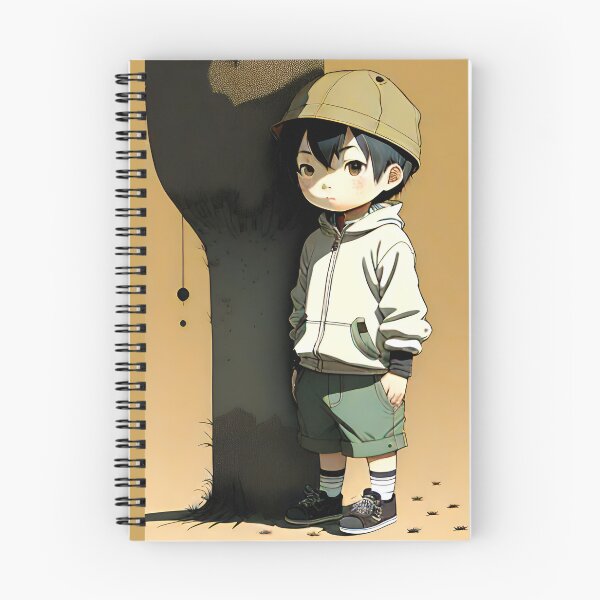 Item preview, Anime with little boy wearing hoodie standing by a tree designed and sold by JustStraight.