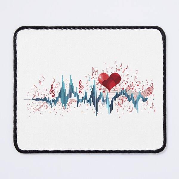 Item preview, Music Heartbeat Heart Love in Love designed and sold by Shirts-by-JD.