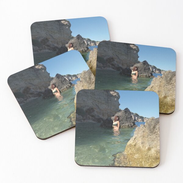 Item preview, Serene Sea Moments: Girl Amongst the Rocks designed and sold by EpicVistas.