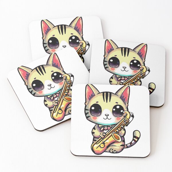Item preview, Jazzy Cat Saxophone Music designed and sold by Pixel4Art.