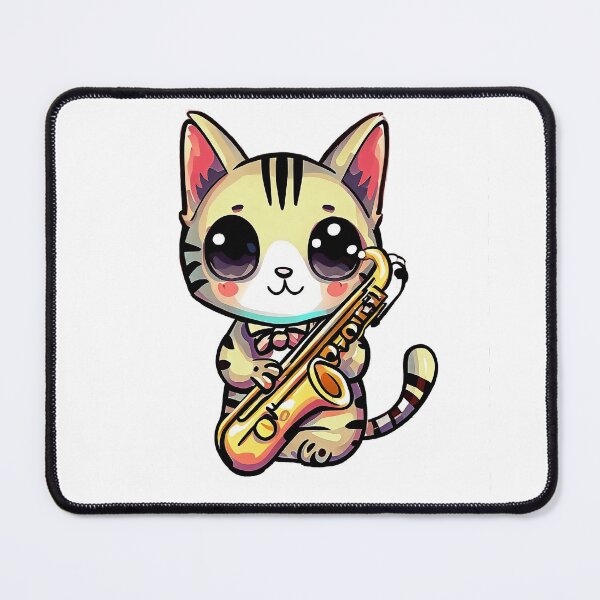 Item preview, Jazzy Cat Saxophone Music designed and sold by Pixel4Art.