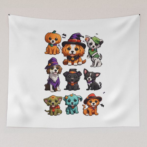 Item preview, Spooky Paws & Playful Howls: Adorable Puppy Halloween Stickers designed and sold by irosh madushan.