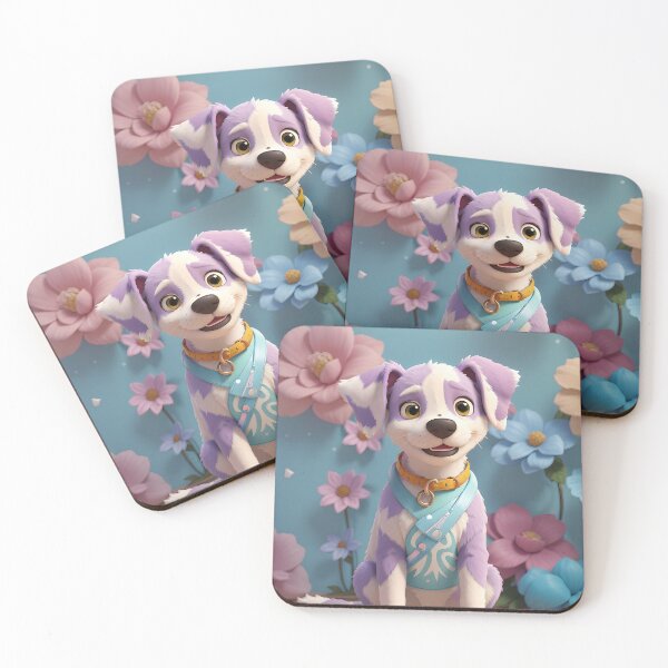 Item preview, Pastel Dog with Flowers designed and sold by Sophisticas.