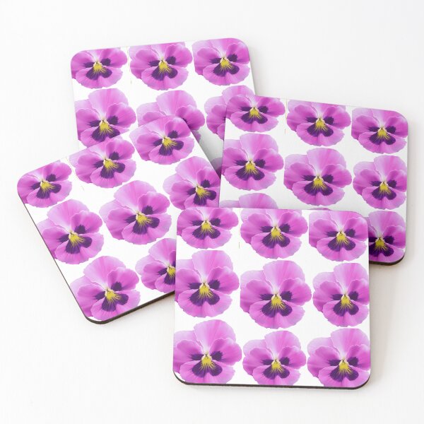 Item preview, PURPLE PANSY FLOWER PATTERNS GARDEN WHITE ART designed and sold by sharlesart.