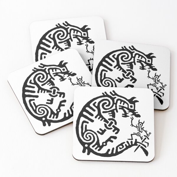 Item preview, Tyr & Fenrir (Svartr) designed and sold by TheBadgerKing.