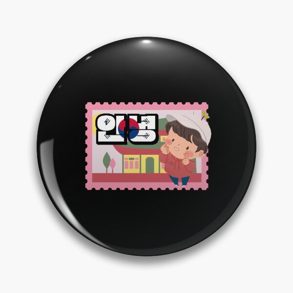 Item preview, Annyeong | Cute Flower Boy with Korean Palace Stamp designed and sold by Kimochi-Shop.