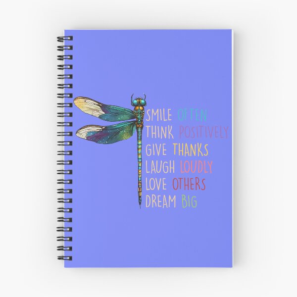 Item preview, Dragonflies Smile Often Think Positively Give Thanks designed and sold by ShopAlphaOmega.