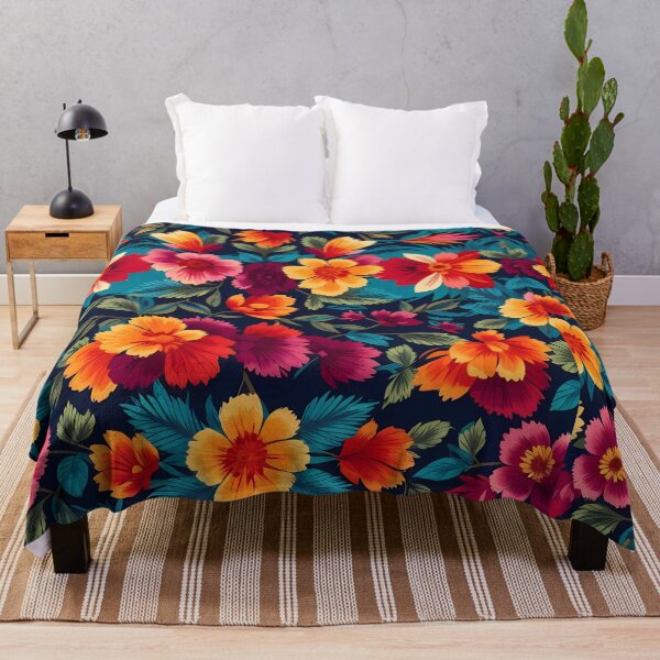 Item preview, Mexican traditional style floral pattern designed and sold by Omarupattern51.