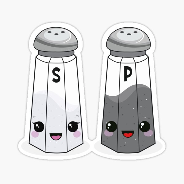 Cute Salt, Pepper, and Paprika Family Sticker for Sale by