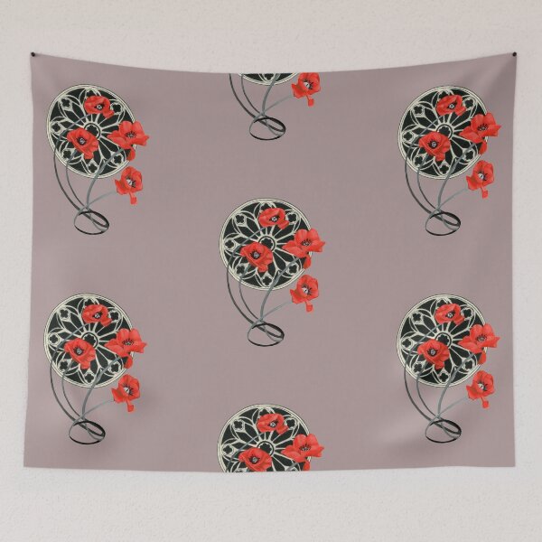 Item preview, Four red poppy flowers  designed and sold by KnowingWonder.