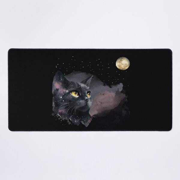 Item preview, THE CAT AND THE MOON, ROMANTIC AND MYSTERIOUS BLACK CAT designed and sold by Danicus666.