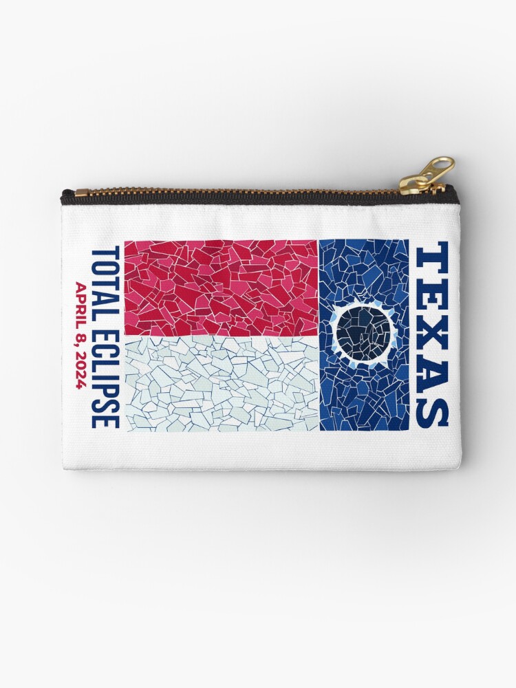 Thumbnail 1 of 4, Zipper Pouch, Texas 2024 Total Eclipse designed and sold by Eclipse2024.