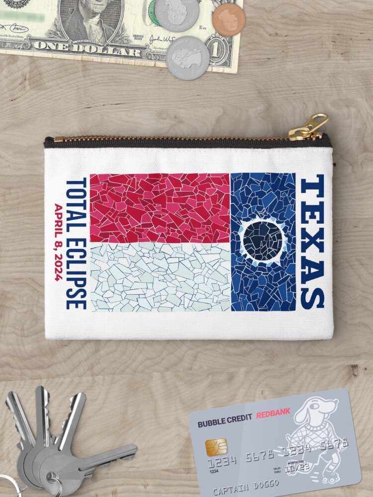 Thumbnail 3 of 4, Zipper Pouch, Texas 2024 Total Eclipse designed and sold by Eclipse2024.