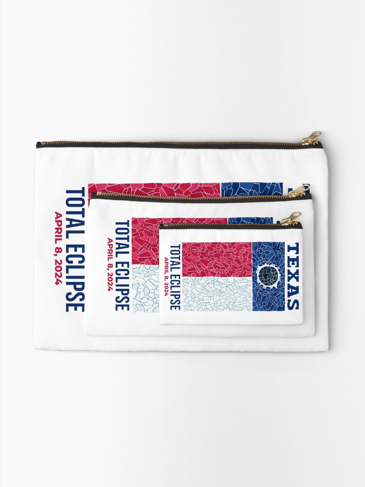 Thumbnail 2 of 4, Zipper Pouch, Texas 2024 Total Eclipse designed and sold by Eclipse2024.