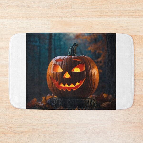 Item preview, Mystical Midnight: Spooky Jack-o'-Lantern in a Glowing Forest designed and sold by irosh madushan.