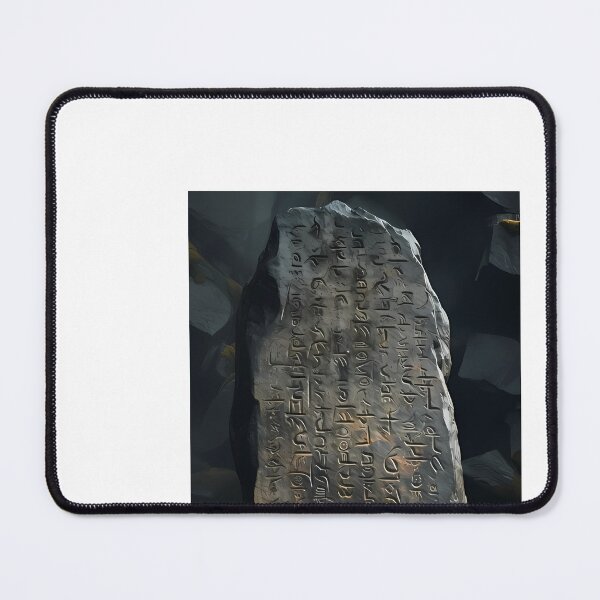 Item preview, a large stone with some writing on it designed and sold by Dark Fantasy Store.