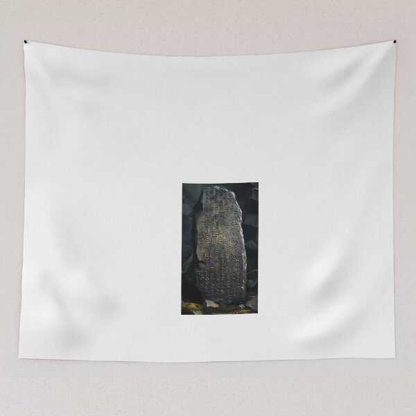 Item preview, a large stone with some writing on it designed and sold by Dark Fantasy Store.