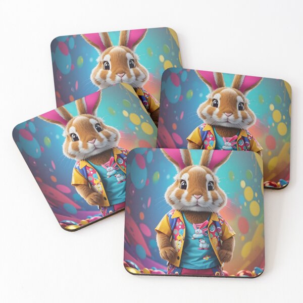 Item preview, Cute Brown Bunny in Pastel Outfit designed and sold by Sophisticas.