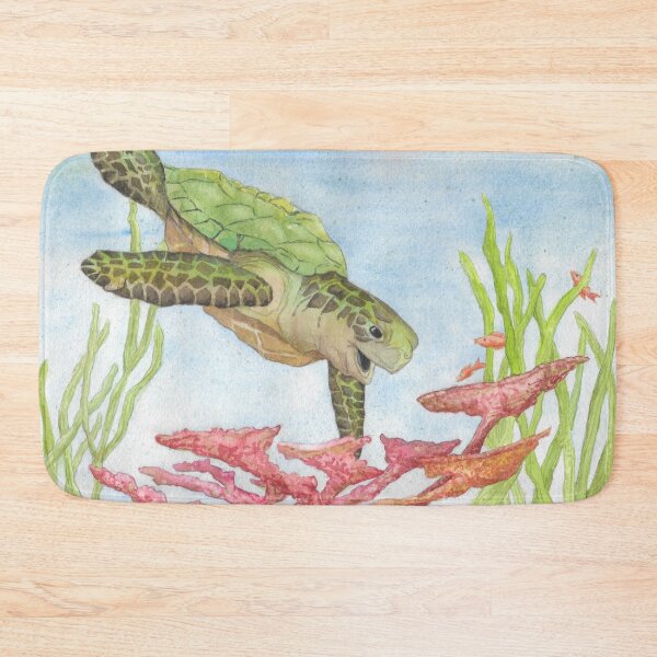 Item preview, Hawksbill Sea Turtle Diving for Dinner designed and sold by Kelli Noteman O'Brien.