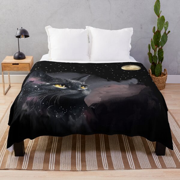 Item preview, THE CAT AND THE MOON, ROMANTIC AND MYSTERIOUS BLACK CAT designed and sold by Danicus666.