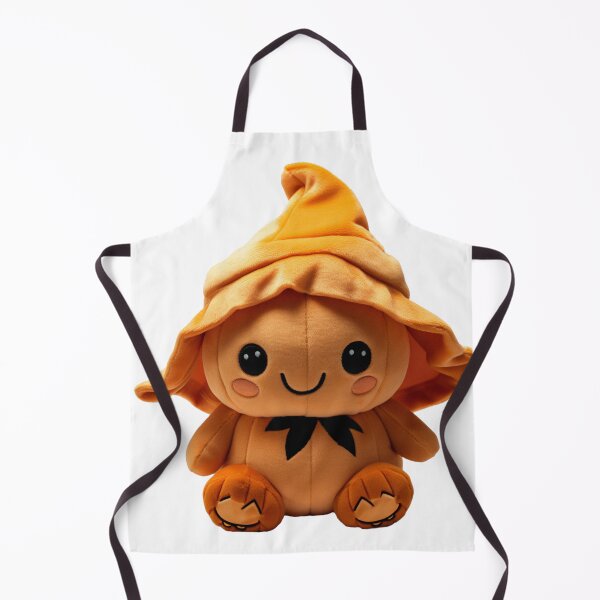 Item preview, Happy Kawaii Halloween Pumpkin wearing Cute Witch Hat designed and sold by CuteopiaGallery.