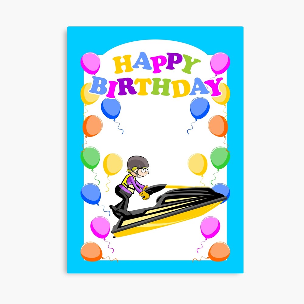 Impression Photo Joyeux Anniversaire Champion De Jet Ski Par Megasitiodesign Redbubble