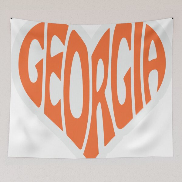 Item preview, Georgia heart graphic design art print designed and sold by dcrc.