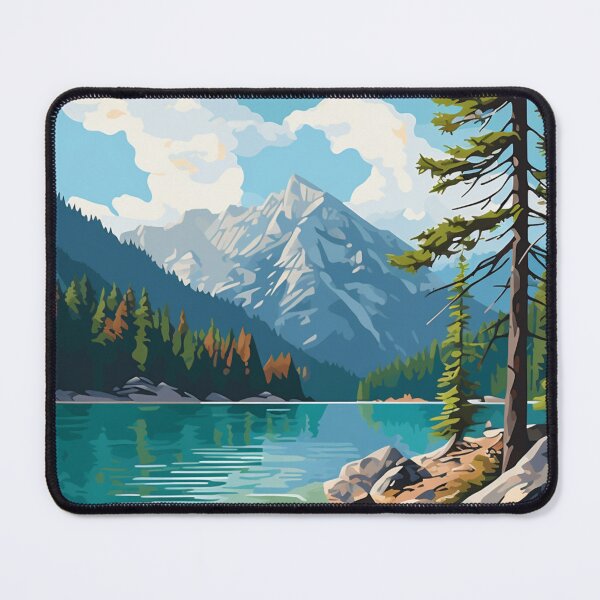 Item preview, A Pop Art Travel Print of Lake Eibsee - Germany designed and sold by StudioRedKoala.