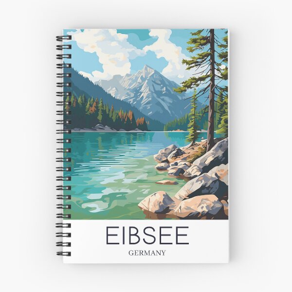 Item preview, A Pop Art Travel Print of Lake Eibsee - Germany designed and sold by StudioRedKoala.