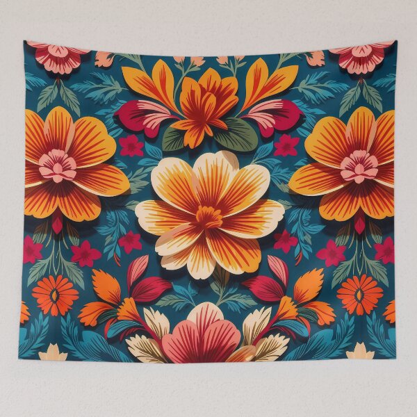 Aperçu de l'œuvre Modèle de fleur 3D de style traditionnel mexicain créée et vendue par Omarupattern51.