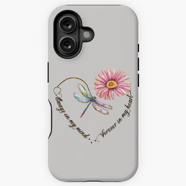 Vista previa del artículo con la obra «Libélula siempre en mi mente / por siempre en mi corazón», diseñado y vendido por ShopAlphaOmega.