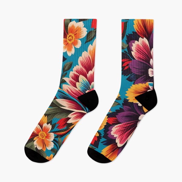 Item preview, Floral pattern with blue background Mexican traditional style designed and sold by Omarupattern51.
