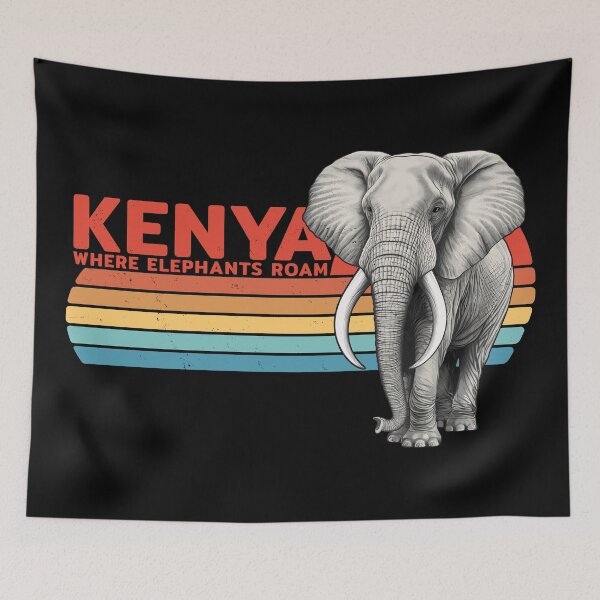 Item preview, African elephant Kenya designed and sold by NicGrayGraphic.