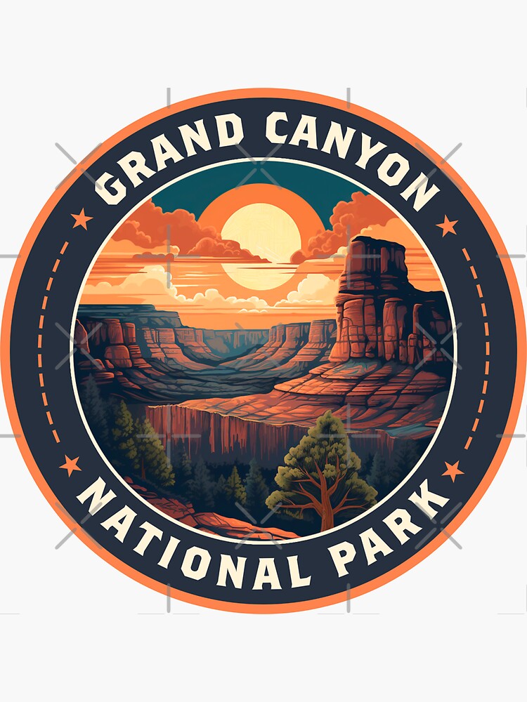 Thumbnail 3 of 3, Sticker, Grand Canyon National Park designed and sold by koohstudio.