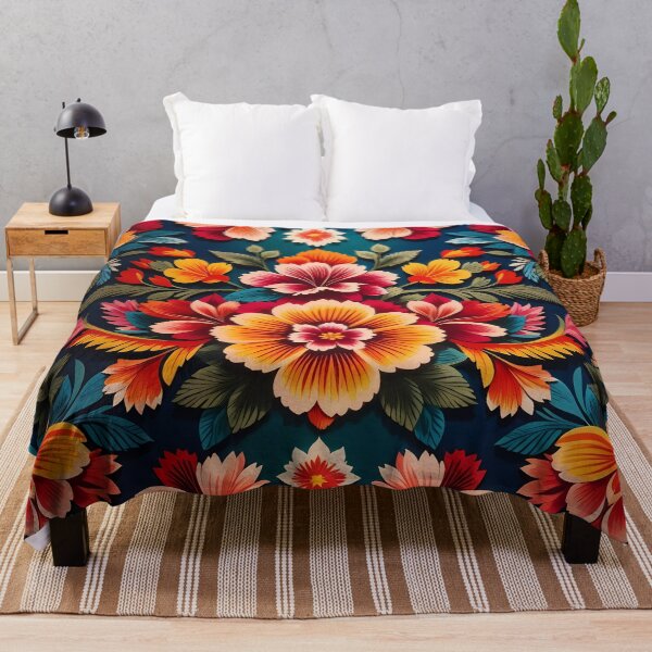 Item preview, traditional mexican style flowers designed and sold by Omarupattern51.