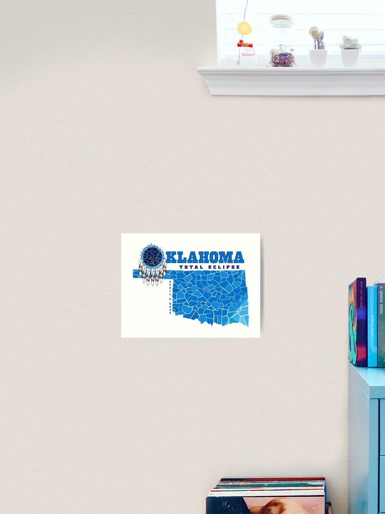 Thumbnail 2 of 3, Art Print, Oklahoma 2024 Total Eclipse designed and sold by Eclipse2024.