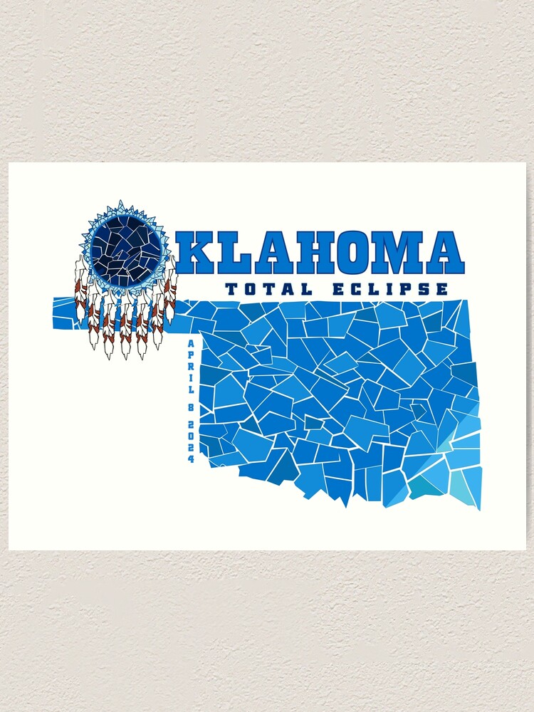 Thumbnail 1 of 3, Art Print, Oklahoma 2024 Total Eclipse designed and sold by Eclipse2024.