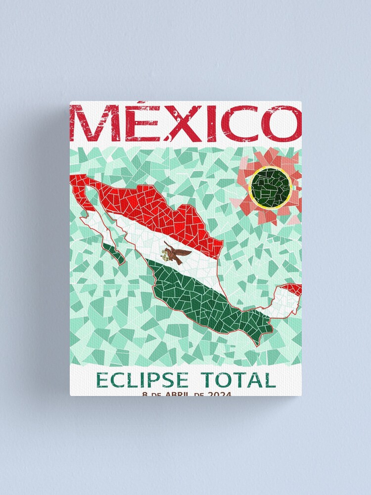Thumbnail 1 of 3, Canvas Print, Mexico 2024 Total Eclipse designed and sold by Eclipse2024.