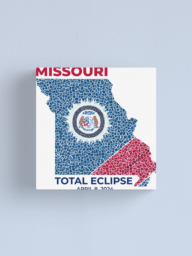 Thumbnail 1 of 3, Canvas Print, Missouri 2024 Total Eclipse designed and sold by Eclipse2024.