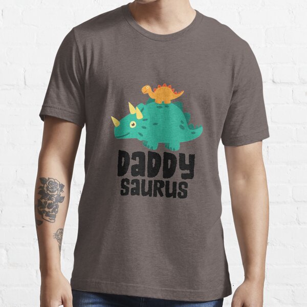 Mens Dinosaur Shirt Daddy Saurus Triceratops TShirt Gift For Dad Essential T-Shirt