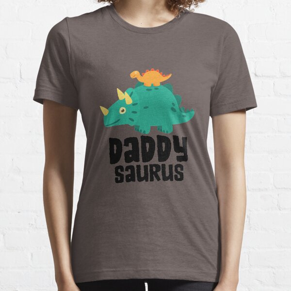 Mens Dinosaur Shirt Daddy Saurus Triceratops TShirt Gift For Dad Essential T-Shirt