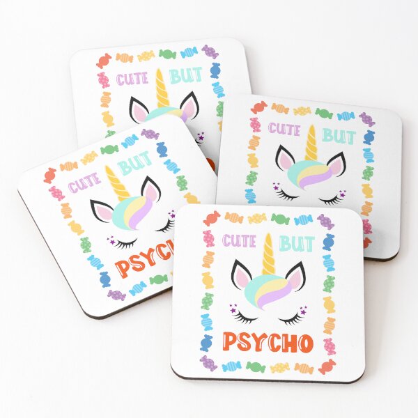 Item preview, Cute but psycho unicorn is my best friend designed and sold by CleanDecor.