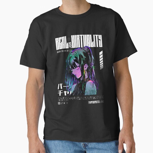 Item preview, Virtual Reality Cyberpunk Anime Girl designed and sold by CursedInk.