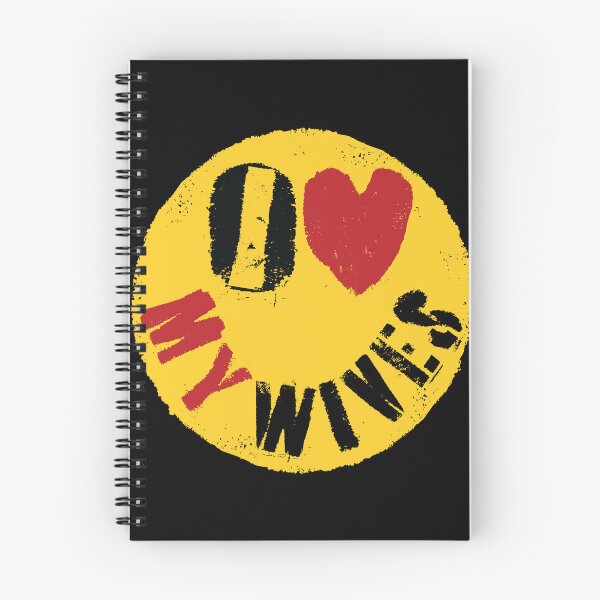 Item preview, I LOVE MY WIVES - FUNNY Polygamous Design  Graffiti Style Happy Face: Typography Art designed and sold by pelagio.