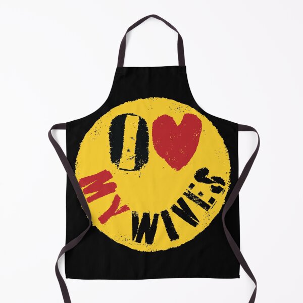 Item preview, I LOVE MY WIVES - FUNNY Polygamous Design  Graffiti Style Happy Face: Typography Art designed and sold by pelagio.