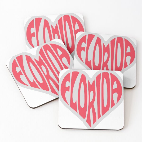 Item preview, Florida heart graphic design art print designed and sold by dcrc.