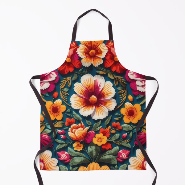 Item preview, Mexican traditional style colorful flower pattern designed and sold by Omarupattern51.