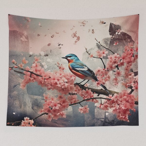 Item preview, Sakura Bluejay  designed and sold by Oh Halo Berry.